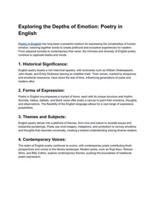 how to write a poetry book: exploring the depths of emotion through words